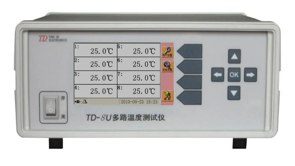 TD-8U-01 многоканальный температура метр канал 8 с USB интерфейс thermocoupleE, J, K, N, R, S, B, T. Стандартный Тип K