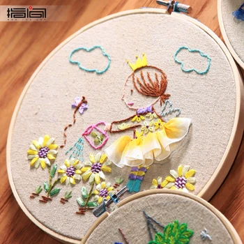

2018 Special Offer Rushed Embroidery 100% Cotton Handmade Embroidery, Diy, Cloth, Material Bag, Beginner, Homemade, Ribbon Kit
