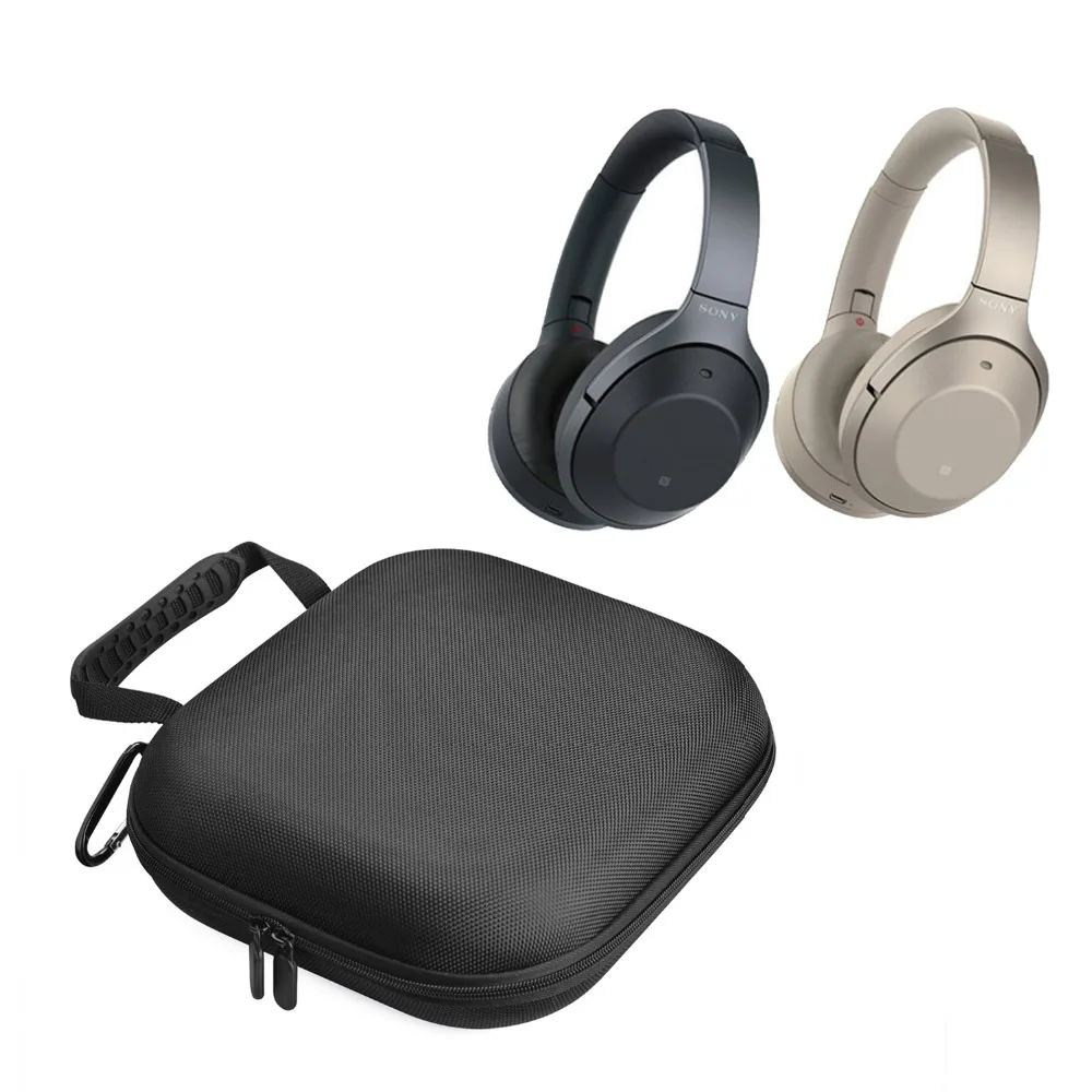 2018 Newest PU EVA Hard Headphone Box Travel Carry Case Pouch Protect Cover for Sony WH 1000XM2 Headphones Headset Black Bags