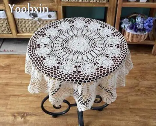 

Modern Cotton Crochet tablecloth Table cloth towel round lace doilies Tablecloth Cover Mantel for home Christmas wedding decor