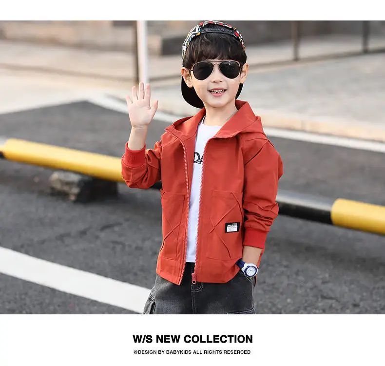 Boys jacket spring and autumn models big children's windbreaker children's baseball uniform boy jacket