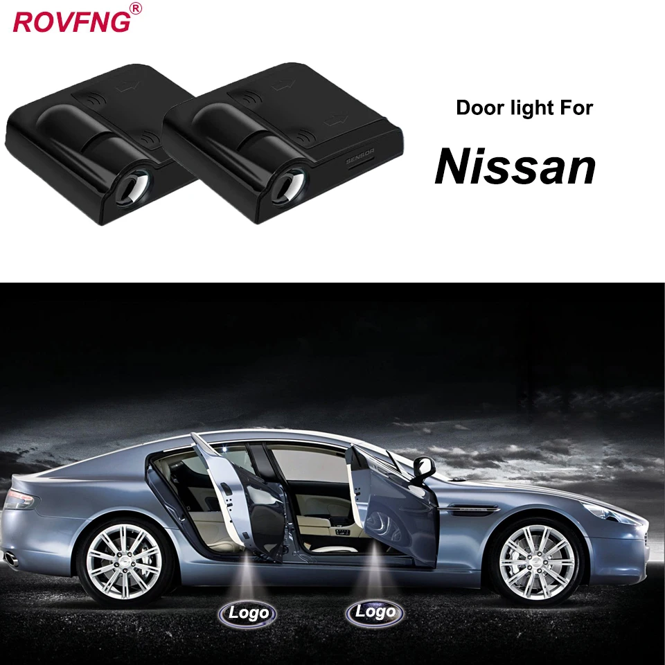 

ROVFNG Welcome LED Door Light For Nissan Logo Qashqai / Sunny / X-trail / Teana / Terrano / Serena / Primera / Note / Navara