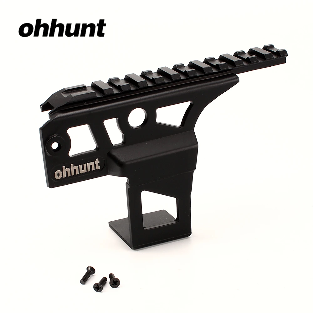 Ohhunt معدنية خفيفة يناسب على الادسنس بندقية AK47 AK47S AK74 التكتيكية الجانب نطاق 20 ملليمتر القياسية Picatinny ويفر السكك الحديدية جبل