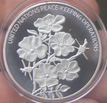 Médaille des opérations de maintien de la paix des états-unis, pièce commémorative plaquée argent
