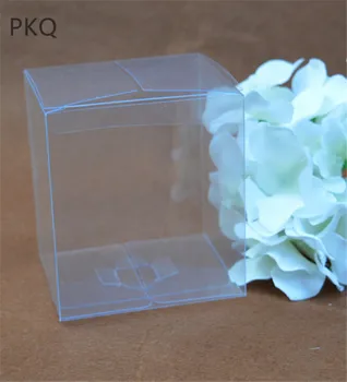 

12x12x12cm Square PVC Gift Box Transparent Wedding Favor Chocolate Candy Boxes Jewelry/Toys plastic clear display box 20pcs