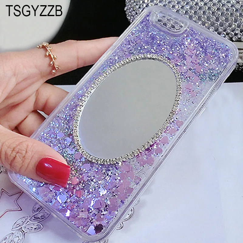 iphone 7 8 Plus X 6 6s Bling Glitter Dynamic Quicksand Liquid Case