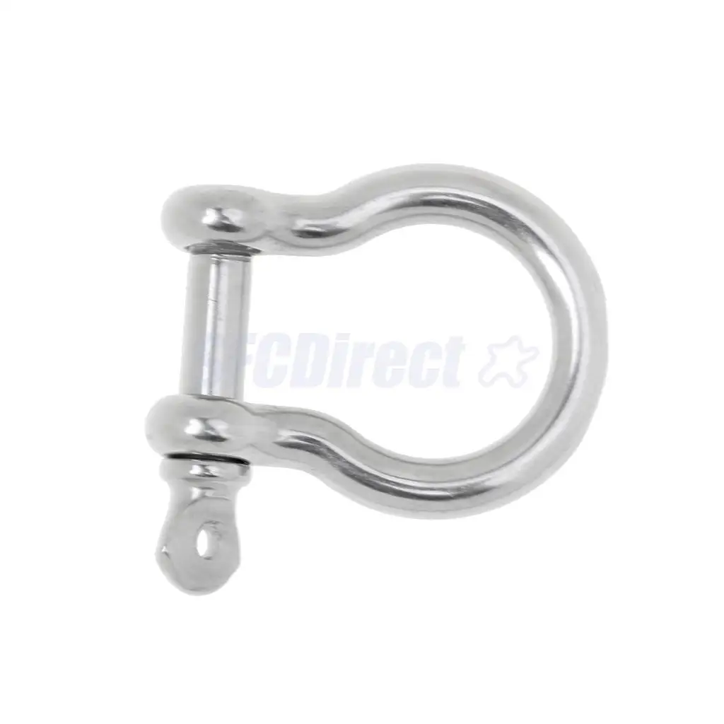 2 Pack 5mm 6mm STAINLESS STEEL BOW SHACKLE FOR BOAT MARINE CHAIN RIGGING