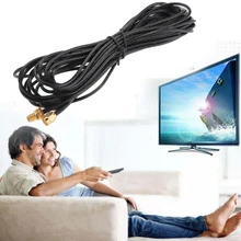 6 м Стандартный RP-SMA мужчин и женщин MF Jack Wifi антенна свинцовый Удлинительный кабель жила провод позолоченный высокого качества для Wi-Fi роутера черный