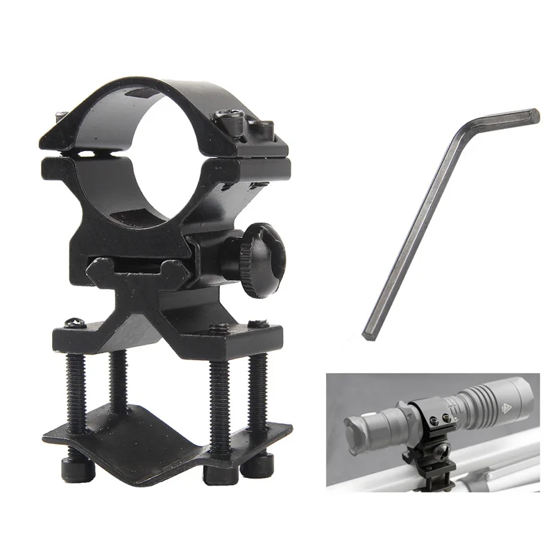 25 4mm Ring and 20mm Rail Mounted for flashlight Laser Torch Barrel Bracket Airsoft Hunting Accessories