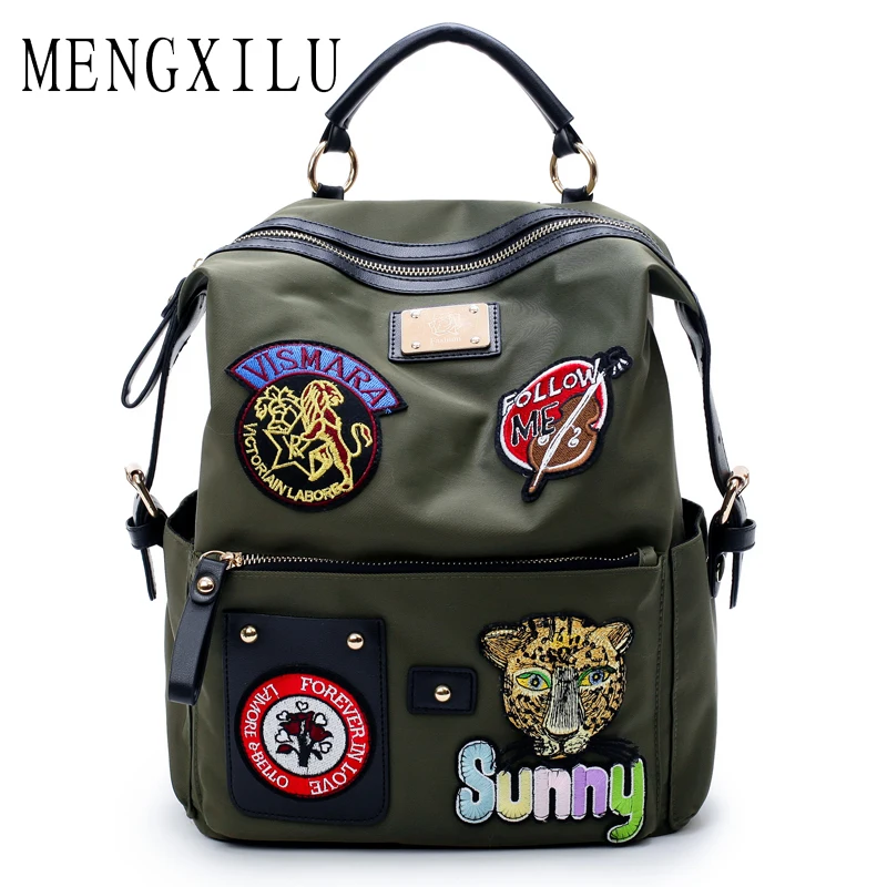 

MENGXILU New Style School Bags High Quality Retro Backpack Women Ofertas Famous Designer Brand Backpacks Nylon Womens Casual Bag