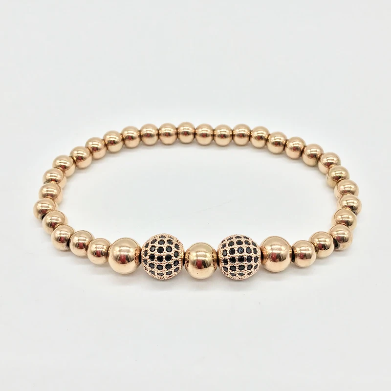 2017-New-casual-fashion-stainless-steel-cylinder-beads-men-s-beaded-bracelet-2-ball-CZ-bracelet