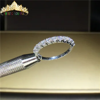 

100% 18K 750Au Gold Moissanite Diamond Ring D color VVS With national certificate MO-00106