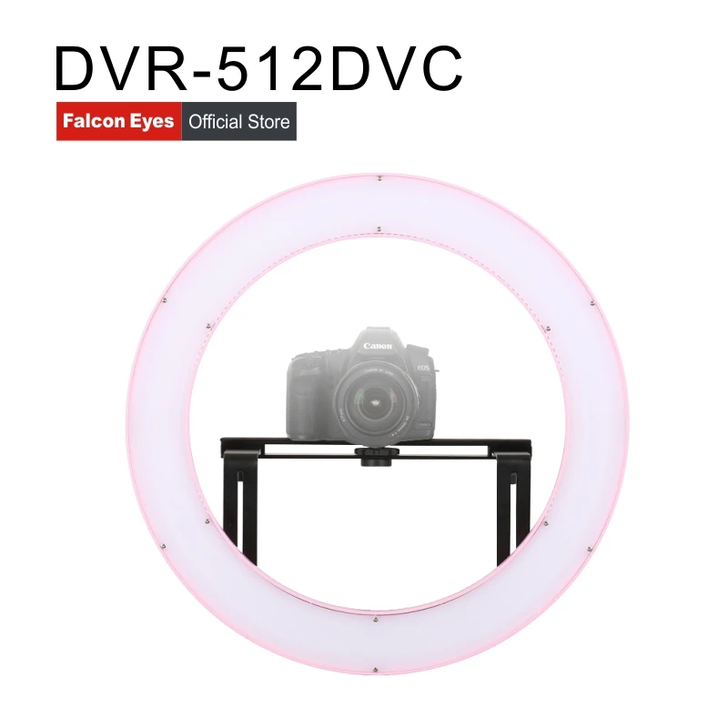 

FALCON EYES Brand 512 Ring LED Panel 31W Lighting Video Film Continuous Light W/Camera Bracket/ filter FalconEyes DVR-512DVC