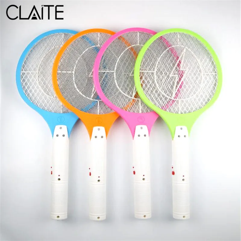 

CLAITE Rechargeable Electric Mosquito Swatter Fly Bug Zapper Racket Insects Bug Wasp Zapper Fly Mosquito Killer AC 220V