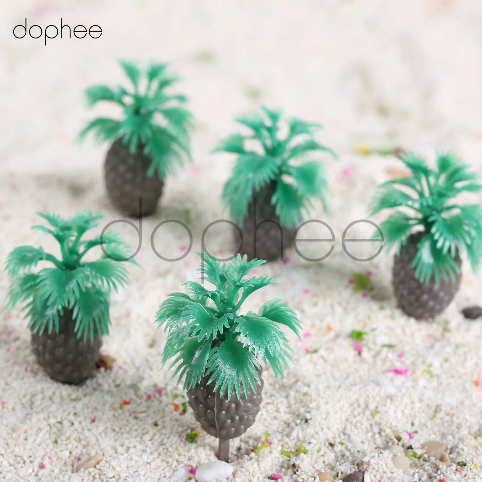 

dophee 10pcs Model trees 50mm Plastic Miniature Model Trees Railroad Layout Landscape Scenery Diorama Miniatures