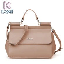 Kadell Vintage High Quality Women Messenger Bags Handbag Doctor Bag Fashion Brand Shoulder Women Leather Handbags Ladies Tote