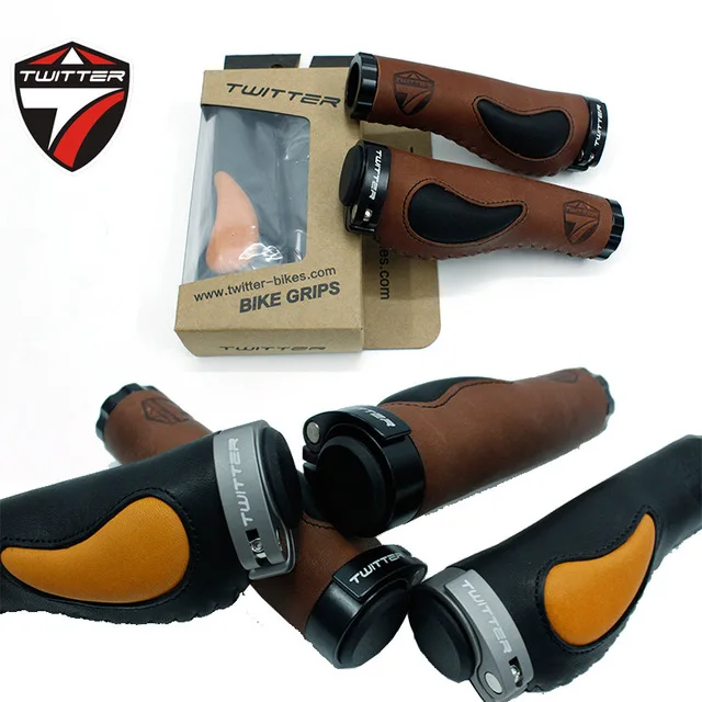 

Twitter TW-BT-01 MTB Mountain Bikes Bicycle Cycling Handlebar Grips Cow Leather and Aluminum Alloy D22.2mm*L137mm Bicycle Parts