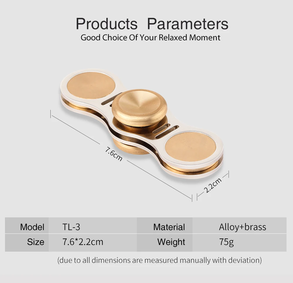 DODOELEPHANT TL-3 ручной Спиннер для пальцев сплав+ латунный металлический Спиннер для аутизма Дети/взрослые антистресс сфокусированные игрушки
