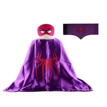 1 Cape +1 Mask+1pc wristband spiderman superman sets boys kids superhero capes costume superhero suits for kids gift birthday