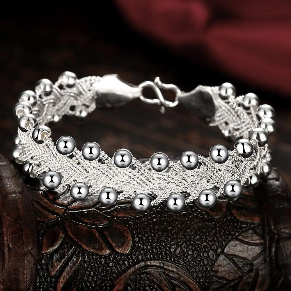 Лучшее качество, настоящее 925 пробы, серебряные Модные женские браслеты, модные свадебные украшения для помолвки