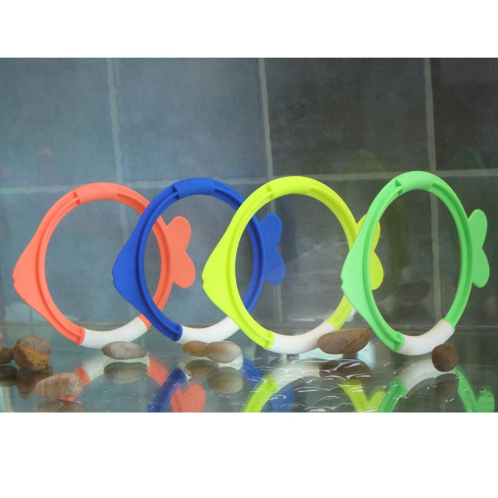 4 шт. плавать ming Подводные игрушки бассейн забавные кольца для детей Бассейн для дайвинга набор для игр в общем кольцо для дайвинга рыбьей