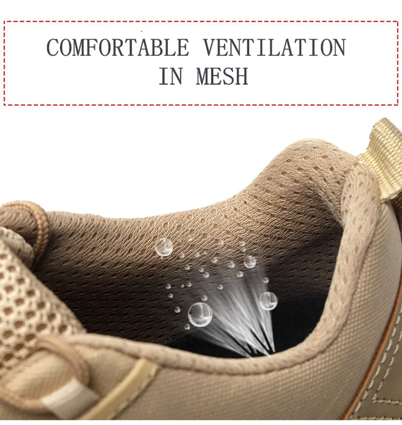 3 Breathable Mesh Safety Shoes Men Light Sneaker Indestructible Steel Toe Soft Anti-piercing Work BootsC