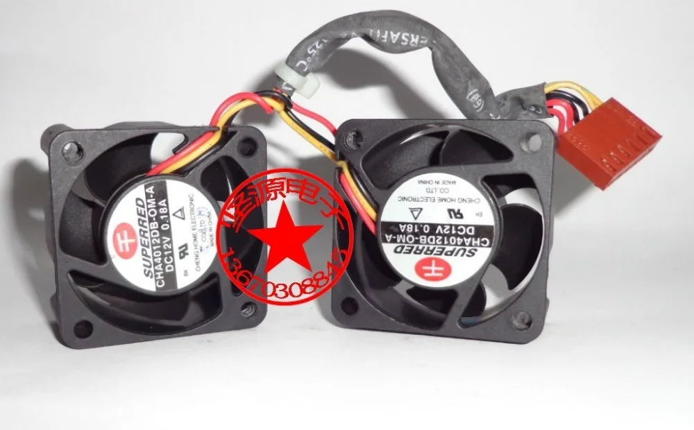 Superred Cha4012db-om-a dc 12v 0.18a 40x40x20 mm Servidor Ventilador de Refrigeração