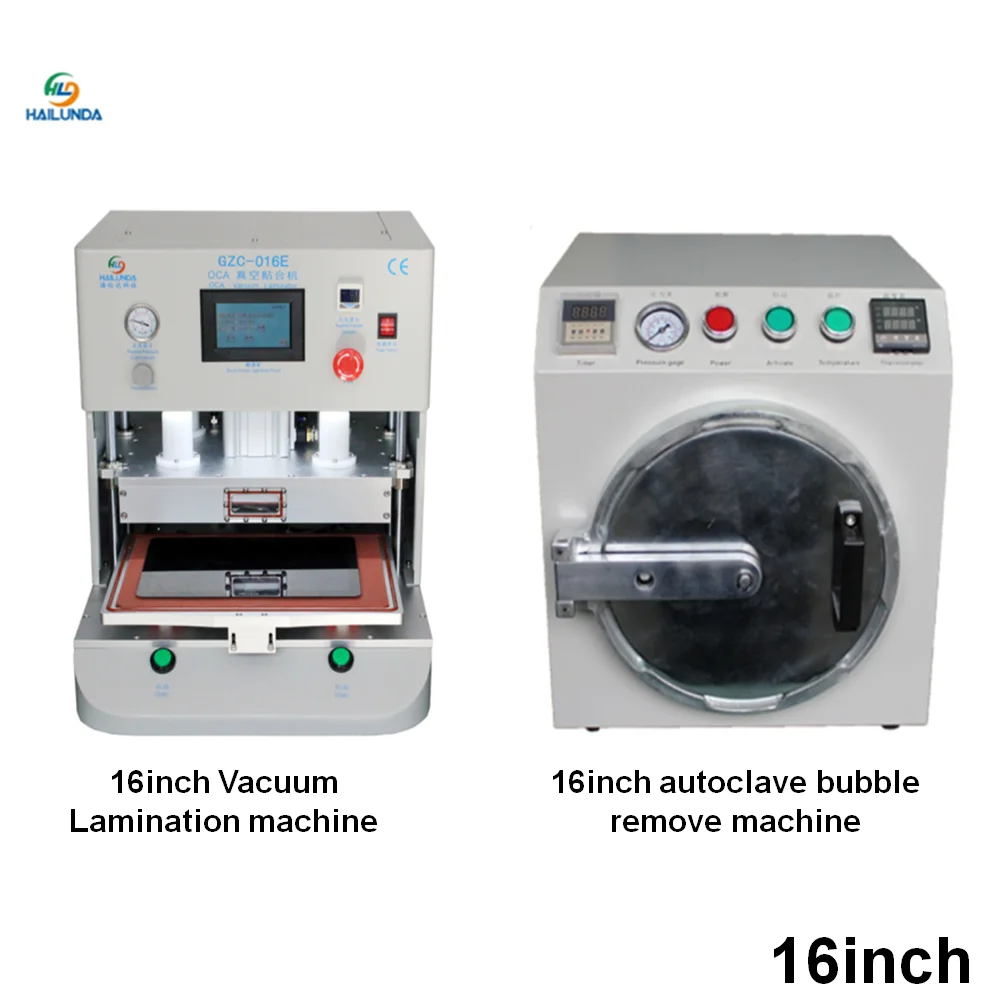 

16inch Large Size OCA Vacuum Lamination Machine With Bubble Remover Universal LCD OLED Curved Screen Refurbish Machine