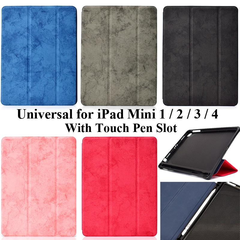 Мягкий силиконовый чехол для iPad Mini 2 3 4 с держателем слота карандаша Apple Mini3
