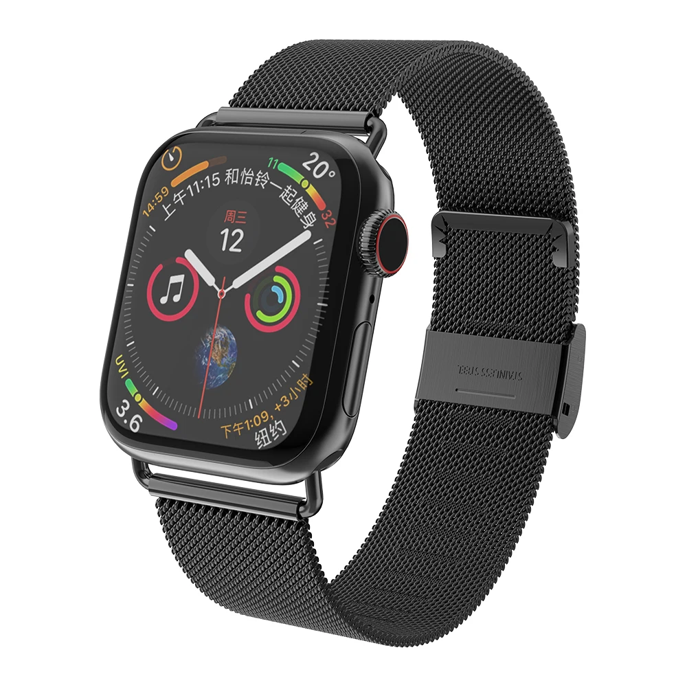 

Milanese Loop Band for Apple Watch 4 44mm 42mm 38mm Series 3 2 Iwatch Stainless Steel Strap Bracelet Band With Magnetic Closures
