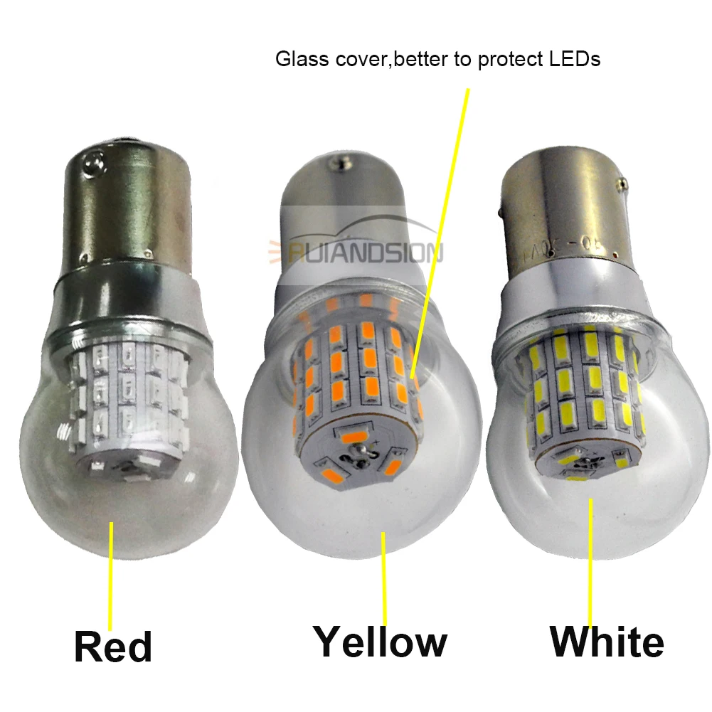 1 шт 3,84 W неполярный 12 V-24 V BAZ15D P21/4 W S25 светодиодный лампы 3014 39-SMD 12V 24V Автомобильный резервный задний стоп-сигнал хвост bulbWhite красного и желтого цветов