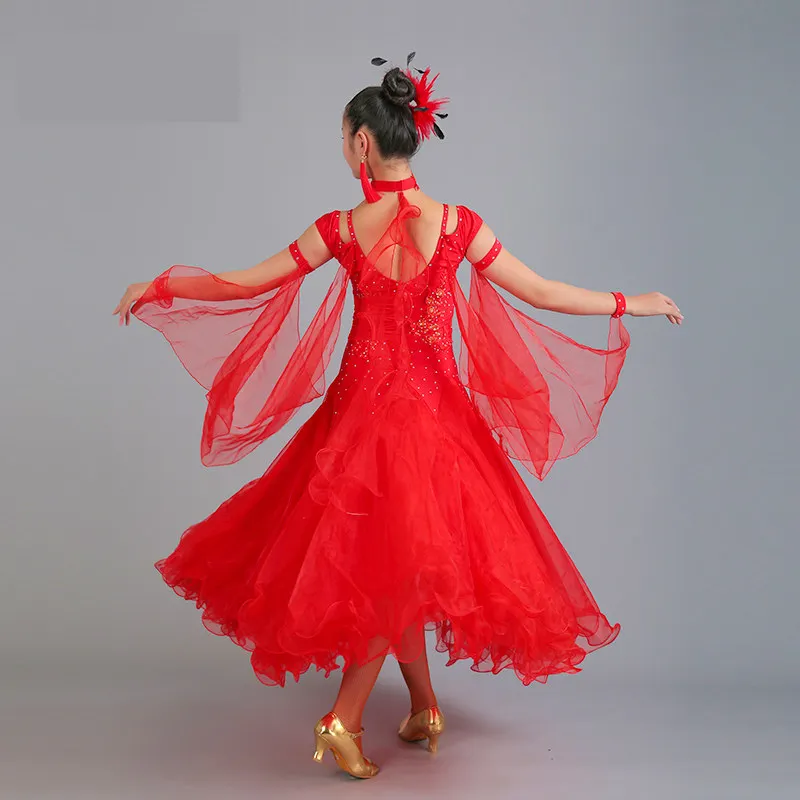 Для женщин Костюмы для бальных танцев танцевальный конкурс Платья для женщин Ladys современные Танго вальс костюмы стиль Стандартный Костюмы для бальных танцев платье