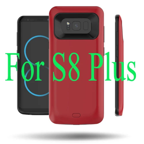 Новинка года, чехол для samsung galaxy S8 S8 Plus, перезаряжаемый внешний аккумулятор, запасное Внешнее зарядное устройство, чехол - Цвет: Red for S8 Plus