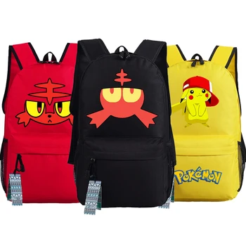 

Anmie Pikachu Go Monster Backpack Bag Messenger Zipper School Book Students Bag Cospaly Girl Boys Gift