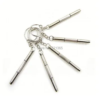 

wholesale 1000pcs/lot Mini 3 in 1 Eyeglass Screwdriver Sunglass Watch Repair Kit with Keychain promotion gifts