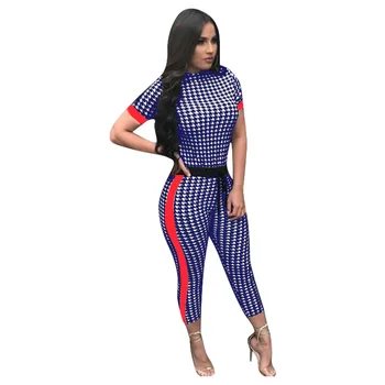 

Casual Pladi Rompers Womens Summer Jumpsuit Short Sleeve Ankle-leng Pants Jumpsuit Female bandage Regular Bodysuit Overalls