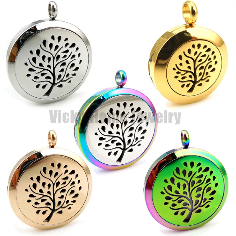 

Round Silver Tree (20-30mm) Essential Oils Diffuser Locket Aromatherapy Locket Free Pads