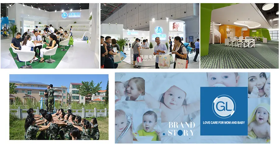 GL Electric Breast Pump Double Baby Breast Feeding Pump Breast Milk Illuminated Button Safety PPSU With 150ML Bottles Free Gift best double electric breast pump