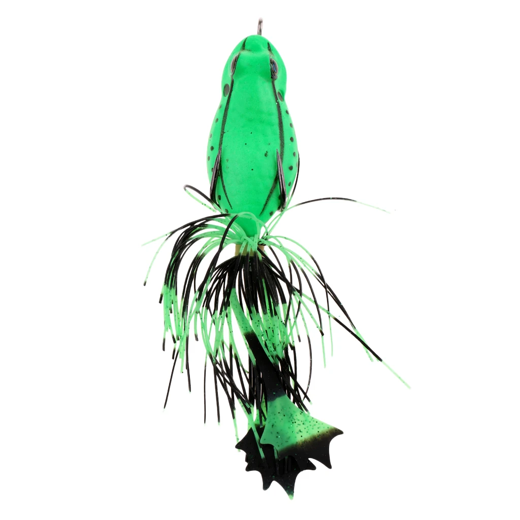 3D Frog Soft Fishing Lure Bait Floating Crankbaits Bass Pike Perch Catfish Snakehead Topwater Hollow Body Artificial Lures