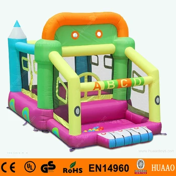 

ABC Car Mini Bouncer Castle Inflatable Combo with Pool and Free CE blower