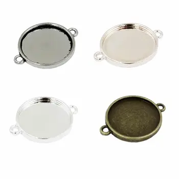 

Fit 25mm Single side bezel with Double Ring Alloy Antique Silver Cameo/Glass/Cabochon Frame Settings 20pcs/lot K05169