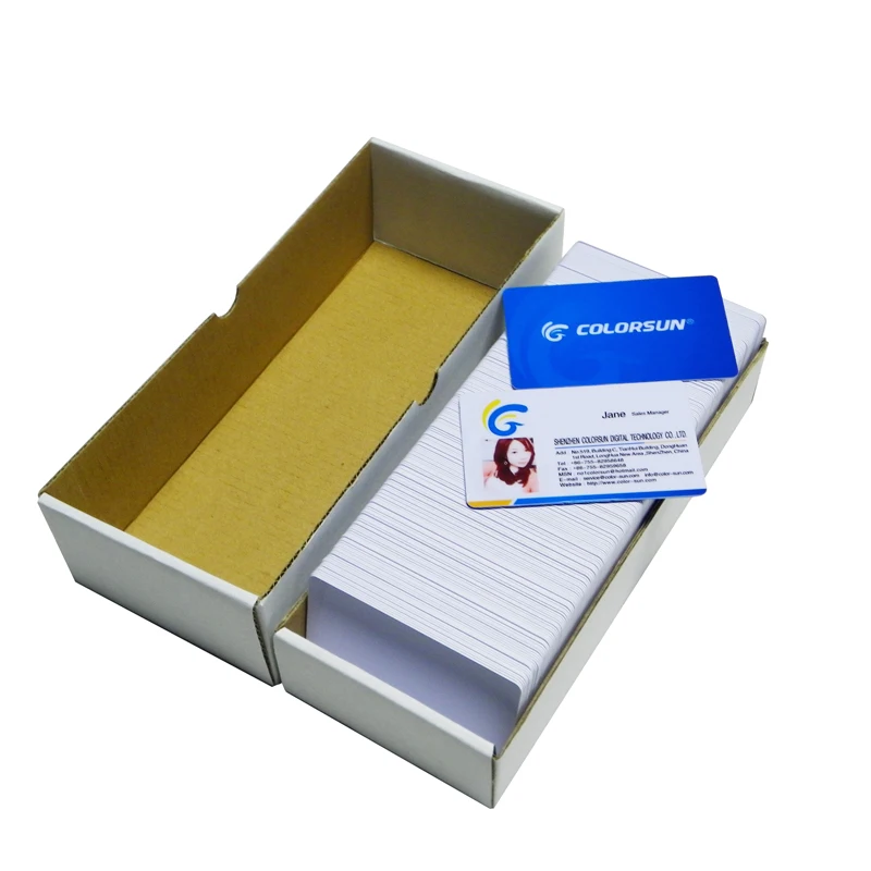 100 шт глянцевая Белая пустая струйная печатная ПВХ карта водонепроницаемая пластиковая ID карта Визитная карточка без чипа для Epson для Canon принтера