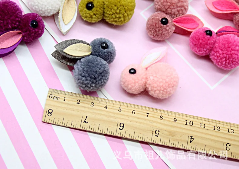Заколка для собак мультфильм Плюшевые Diy Банни заколка для волос Детская милые шерсть сбоку клип 20 шт./лот