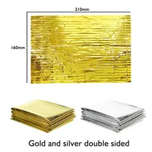 Аварийное одеяло для выживания, спасательное изоляционное одеяло, горячие походы, аптечка 10 шт#8