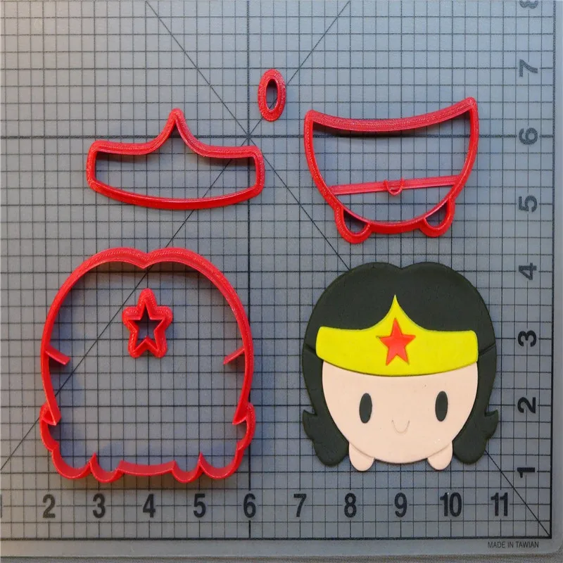 

Cute Girl Woman Toy Cookie Cutter Cake Decorating Tool Custom 3D printed Cake Decoration Tool Cake Press Baking Mould