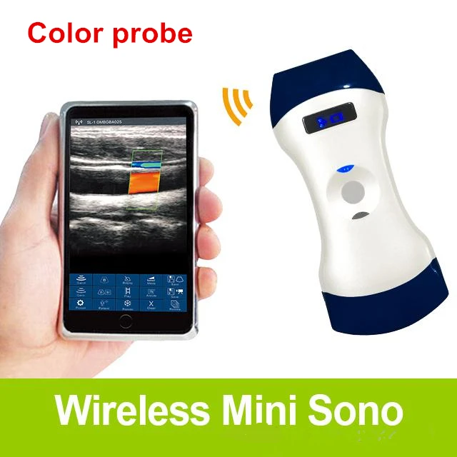 

128 elements PW color wireless ultrasound convex and linear probe double head