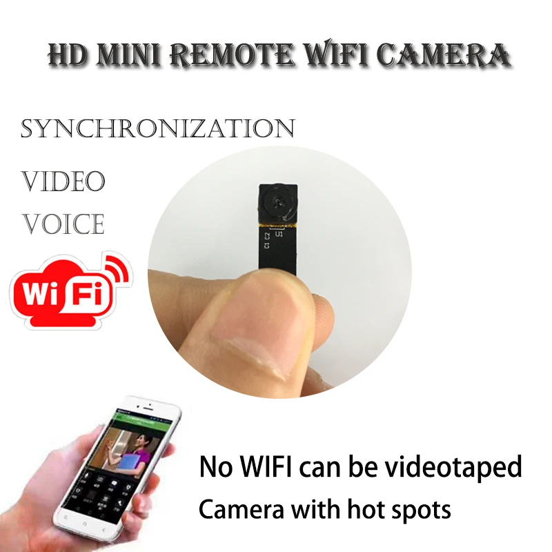 Goedkoop Remote monitoring HD Mini P2P Wifi Camcorder Ondersteuning Telefoon View Draadloze Module Ultra kleine Camera Met microfoon