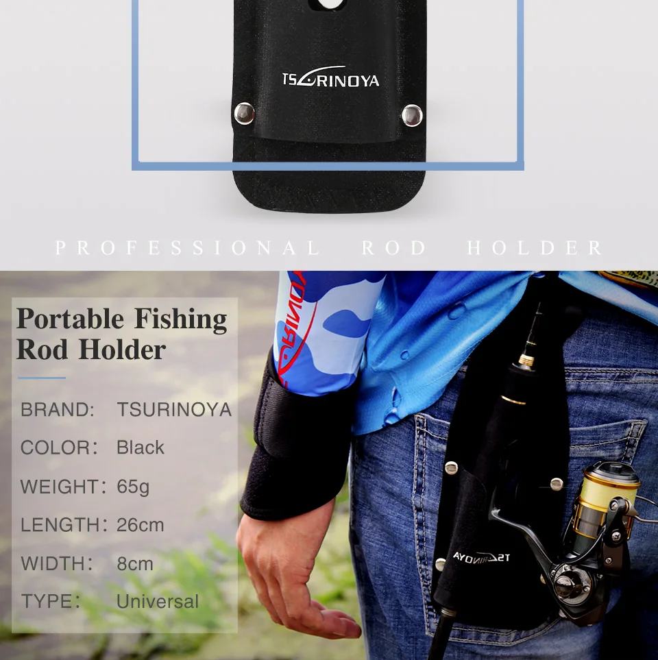 Bolsas de Pesca Titular da Vara de Pesca Tsurinoya Portátil Portador Pesca Equipamento Ferramentas Armazenamento Bolsa 26cm - 8cm 65g 3 Bolsas de pesca