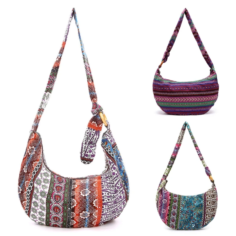New Women Vintage Ethnic Shoulder Bag Crossbody Boho Hippie Tote Messenger Bags-in Shoulder Bags ...