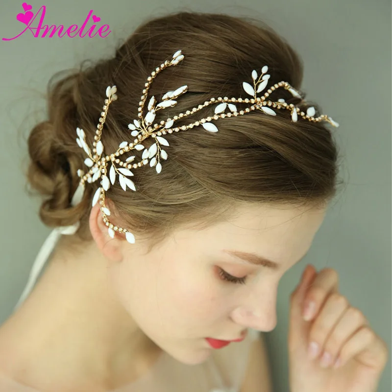 Party Accessories Resin Stone Headband Rhinestone Chain Headpiece